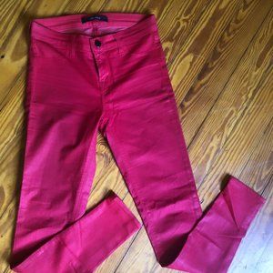 J BRAND waxed high waisted cigarette jeans size 26
